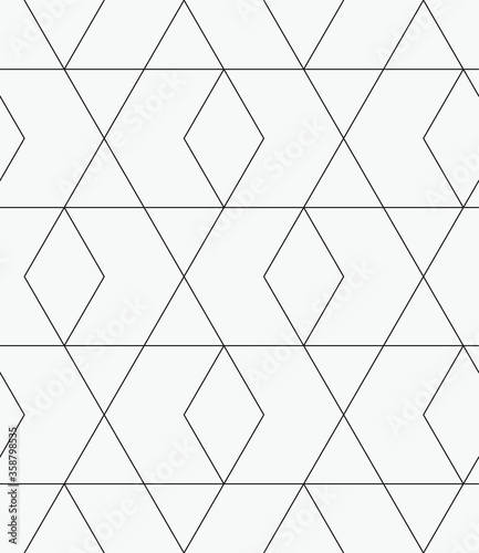  Vector seamless pattern. Repeating geometric tiles with a grid of rhombuses.