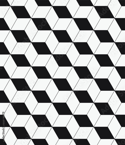  Vector seamless pattern. Repeating geometric tiles with a grid of rhombuses.