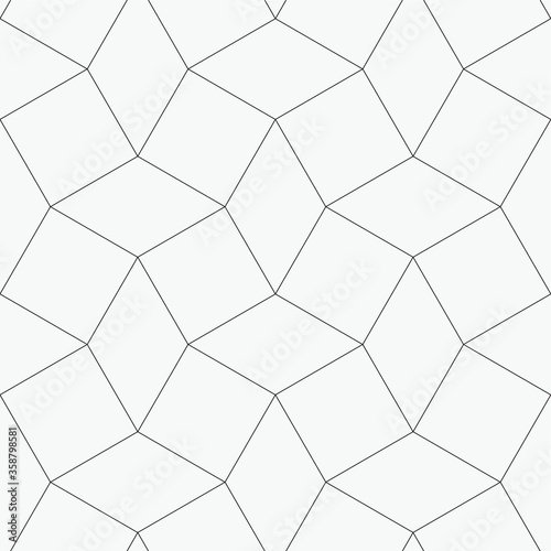  Vector seamless pattern. Repeating geometric tiles with a grid of rhombuses.