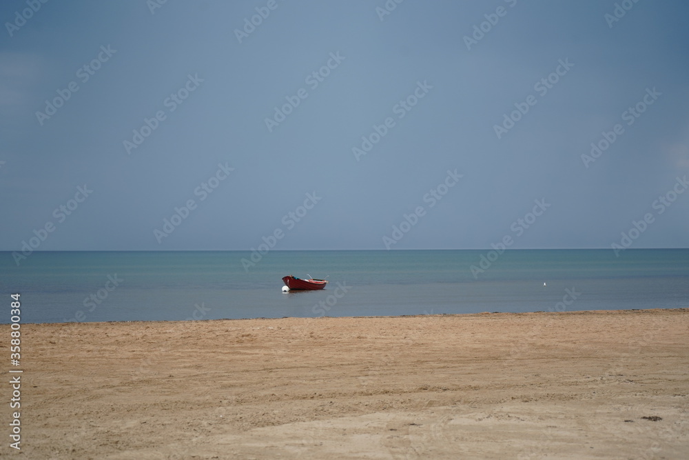 The boat on the beach