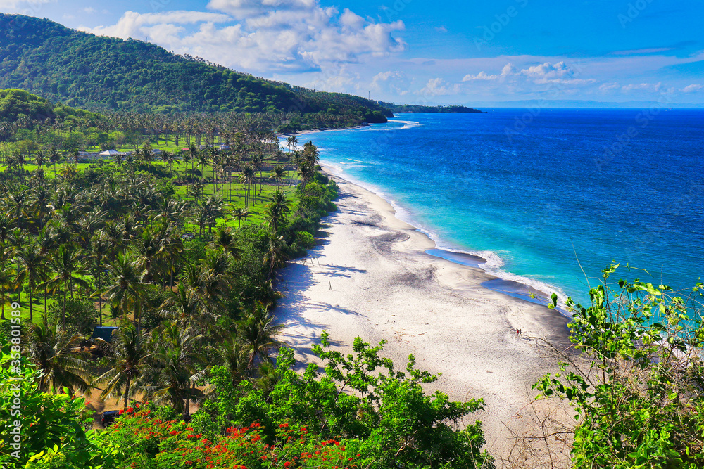 Beautiful Beach at the Viewpoint at Sinjai, Lombok, Indonesia, Asia