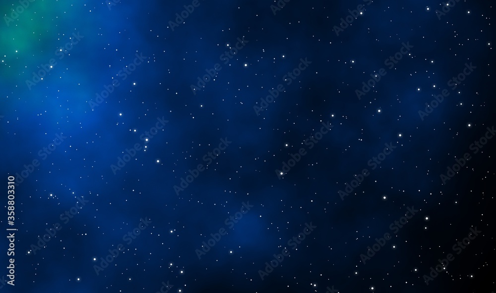 Spacescape illustration graphic design background