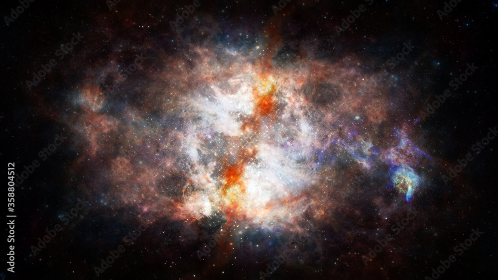 Fototapeta premium Hubble views galaxy and nebula. Elements of this image furnished by NASA