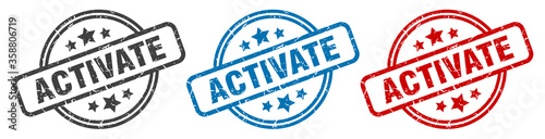 activate stamp. activate round isolated sign. activate label set