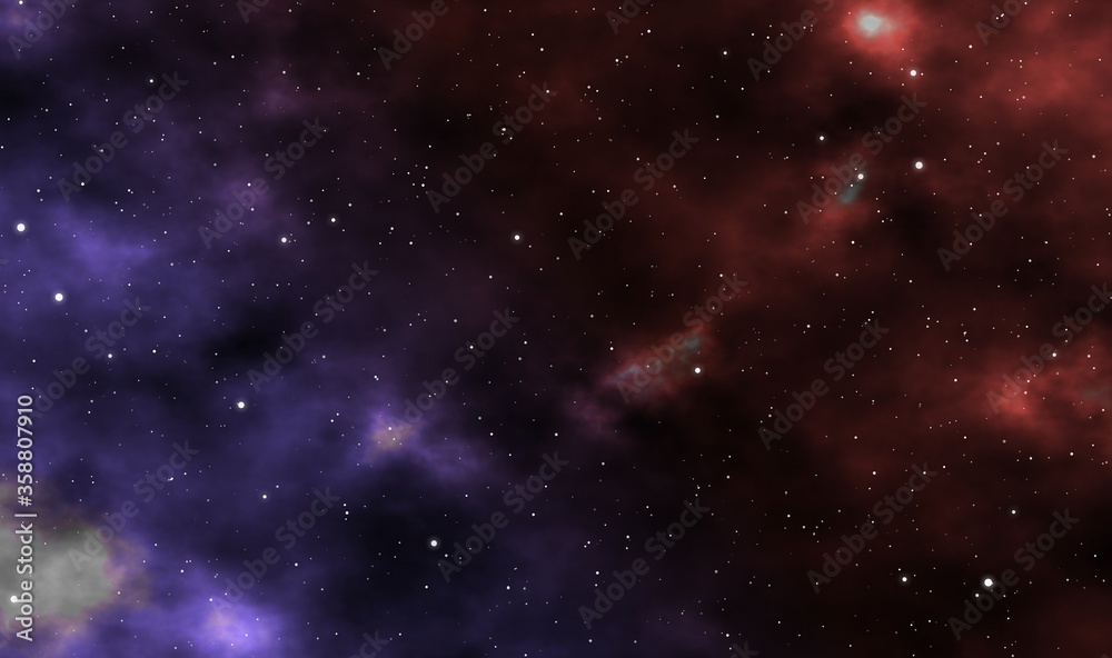 Space scape illustration graphic design background