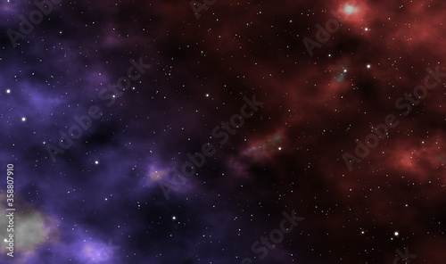 Space scape illustration graphic design background