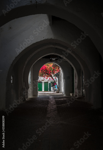 Tetouan in Northern Morocco with Rif Mountains in the background 