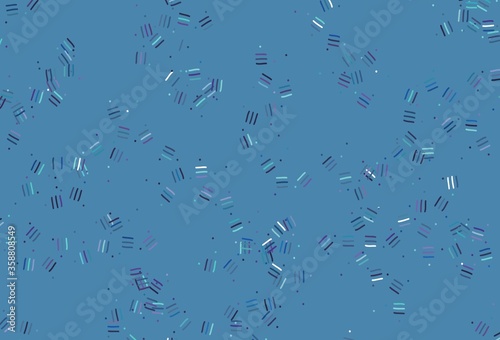 Light Pink, Blue vector pattern with sharp lines, dots. © smaria2015