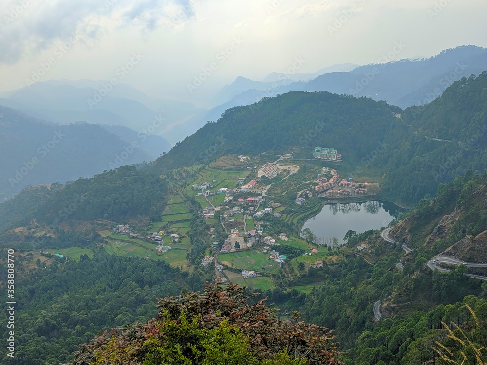 Bhimtal Lake View From the Top of Mountain