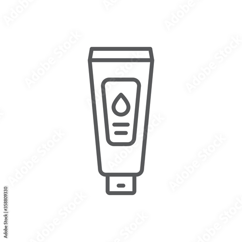 Lubricant gel vector icon symbol for sex isolated on white background