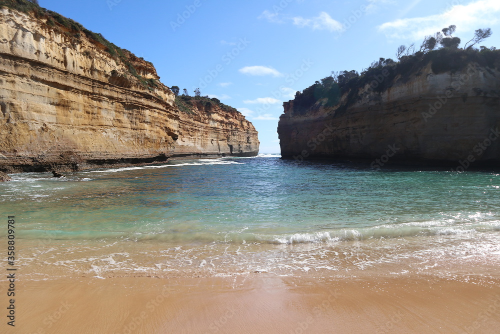 Australian beach with blue water.