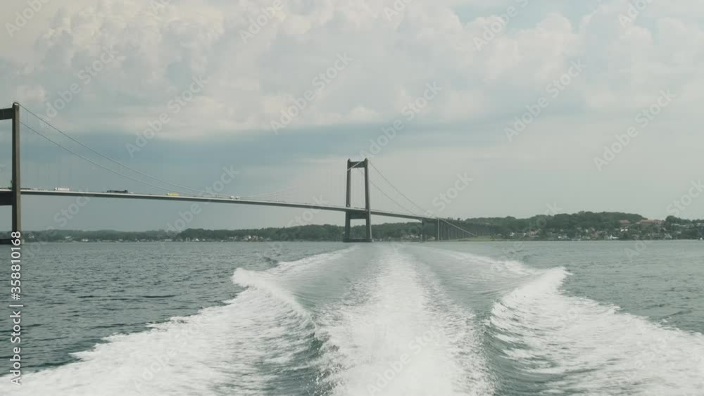 Water Trail from the Yacht and Little Belt Bridge in Sight Water Trail from the Yacht and Little Belt Bridge in Sight