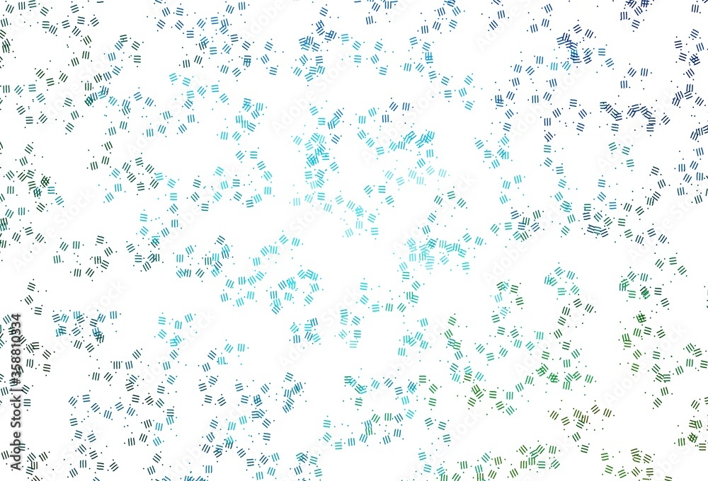 Light Blue, Green vector layout with flat lines, dots.