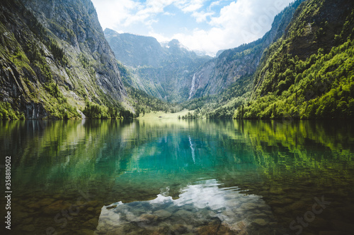 Fototapeta Naklejka Na Ścianę i Meble -  Scenic Lake Obersee in summer, Bavaria, Germany