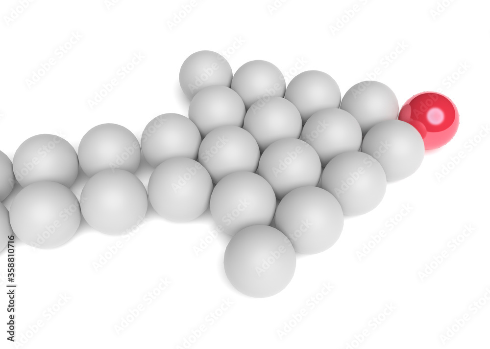 Leader leads the team forward. Business concepts Leader leads the team forward. Business concepts