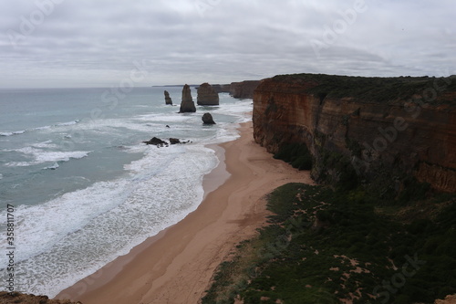 australian rock coastline.