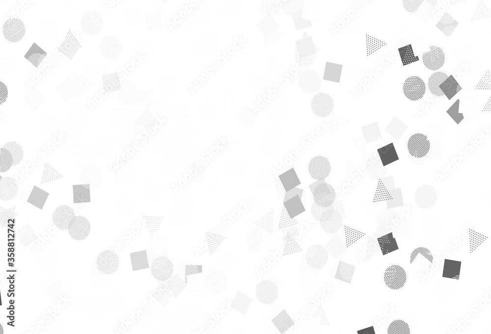Light Gray vector texture with poly style with circles, cubes. Light Gray vector texture with poly style with circles, cubes.