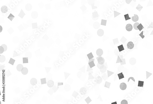 Light Gray vector texture with poly style with circles  cubes.