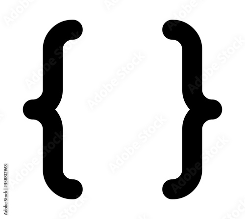 communication parenthesis icons design, Message discussion conversation and chatting theme Vector illustration