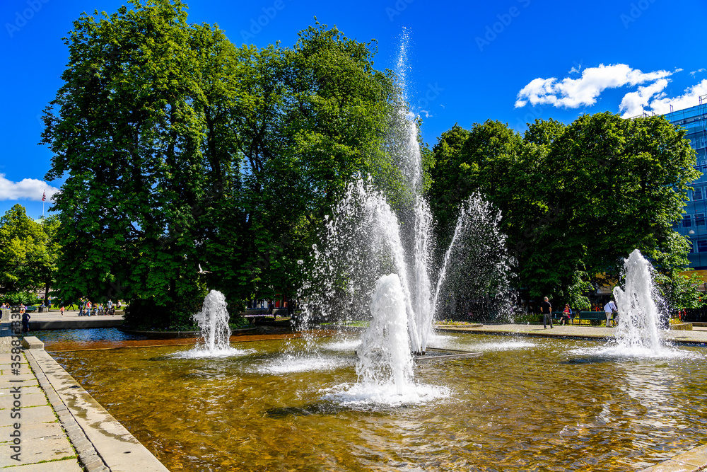 Fountain in Oslo, the capital of Norway