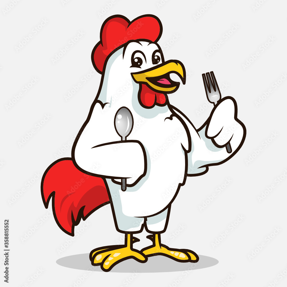 Rooster mascot design illustration vector template