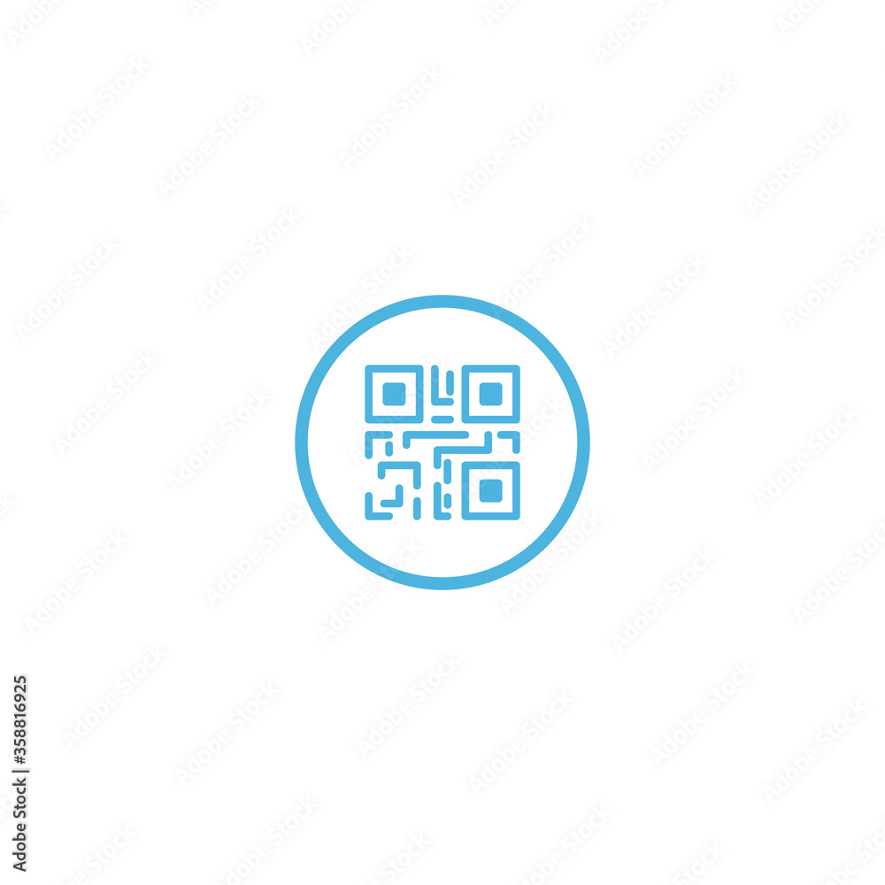 QR code icon flat vector logo design trendy QR code icon flat vector logo design trendy