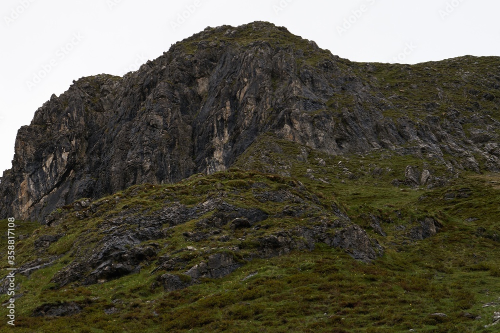 chamois in far distance on a mountain concealed camouflaged chamois in far distance on a mountain concealed camouflaged