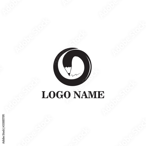 pencil illustration of a black and white logo wheel. vector design