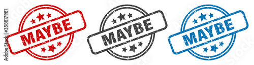 maybe stamp. maybe round isolated sign. maybe label set