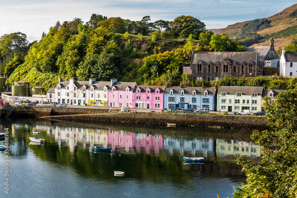 Landscape of the Portree, capital and largest town on The Isle of Skye, Scotland, UK. Landscape of the Portree, capital and largest town on The Isle of Skye, Scotland, UK.