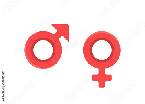 Vector illustration of sex toy on a white background. Symbol of the red item for relaxes, sex, and wellness. Template for a sex shop or erotic site.