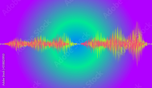 the abstract colorful neon soundwave pattern element.music pulse background. Audio track wave graph of frequency and spectrum. vector illustration background and wallpaper..
