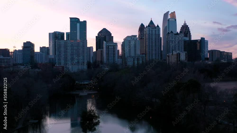 Midtown Atlanta Skyline Aerial from Piedmond Park, Georgia Midtown Atlanta Skyline Aerial from Piedmond Park, Georgia
