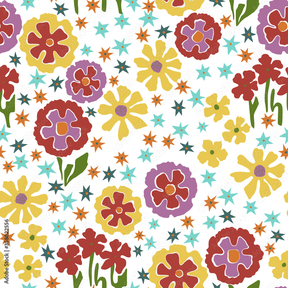 Vector illustration of a seamless floral pattern.Design for banner, card invitation and scrapbook. Vector illustration of a seamless floral pattern.Design for banner, card invitation and scrapbook.
