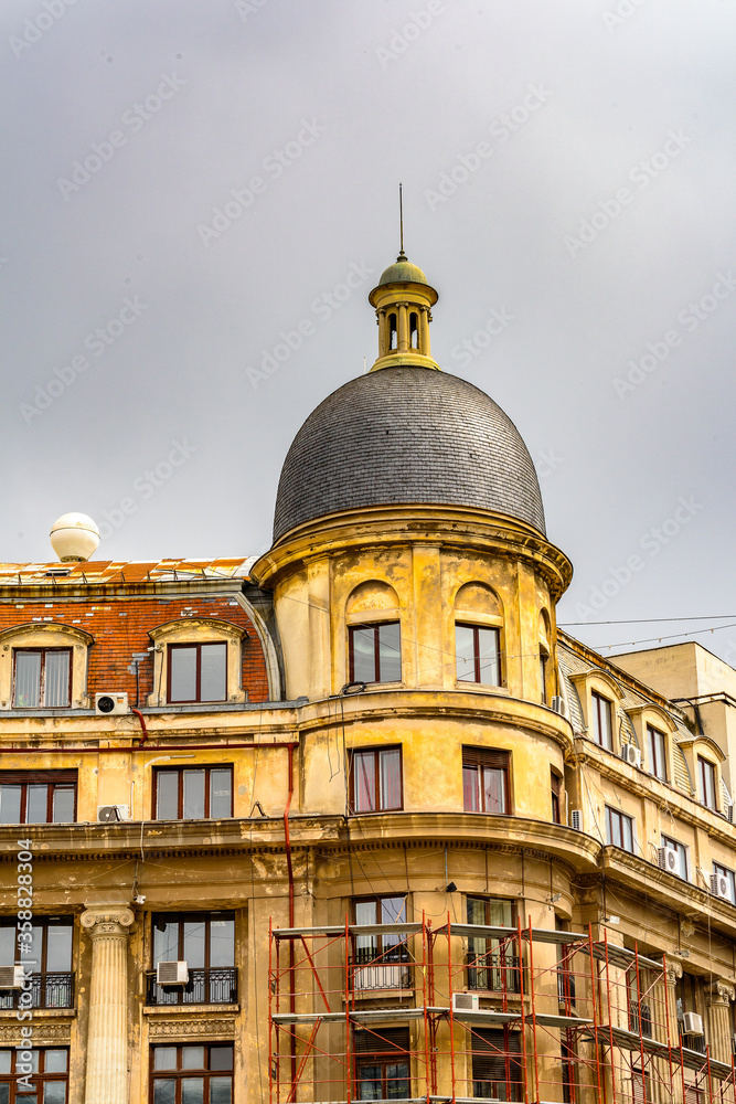 Architecture of Bucharest, the capital of Romania.