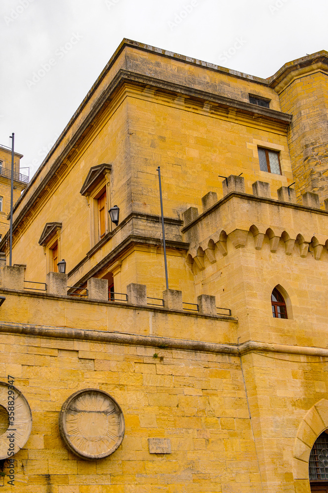 Walls of the historic centre of San Marino. UNESCO World Heritage since 2008