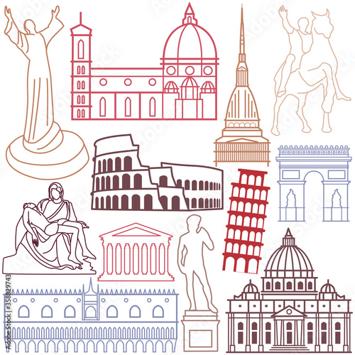 Popular landmarks and sculpture of Italy- Tourist attractions in Italy