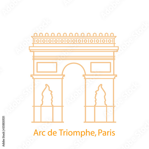 Arc de Triomphe Monument in paris france Triumphal- Arch of the Star