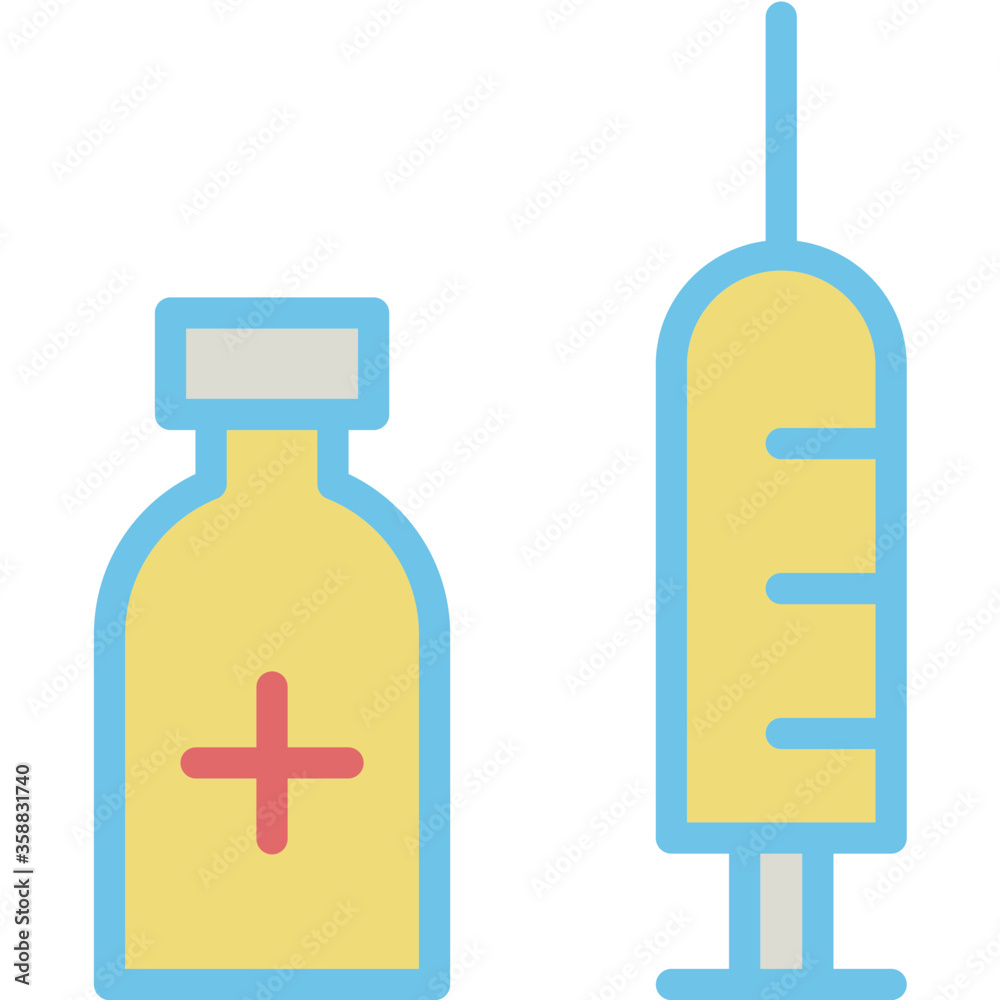 Vaccines and syringes icon
