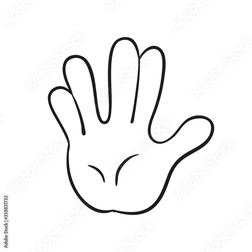 Papier peint Cartoon Vulcan salute hand gesture.