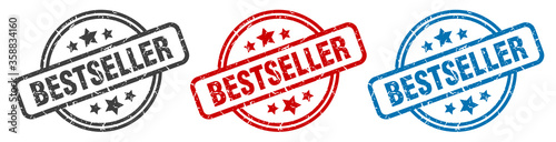 bestseller stamp. bestseller round isolated sign. bestseller label set