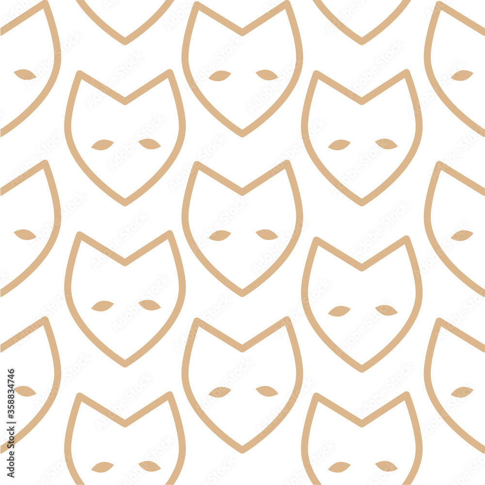 Fox head wallpaper pattern design Fox head wallpaper pattern design