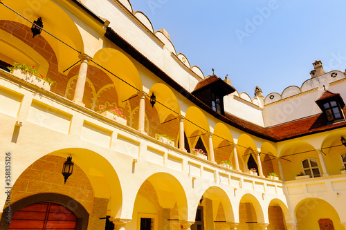 Architecture of Bratislava, capital of Slovakia, which lays on both banks of the Danube River and the left bank of the Morava River.