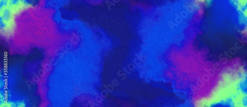 abstract watercolor background with watercolor paint with medium blue, medium aqua marine and dark blue colors