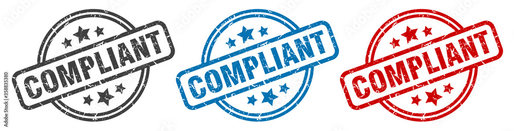 compliant stamp. compliant round isolated sign. compliant label set compliant stamp. compliant round isolated sign. compliant label set
