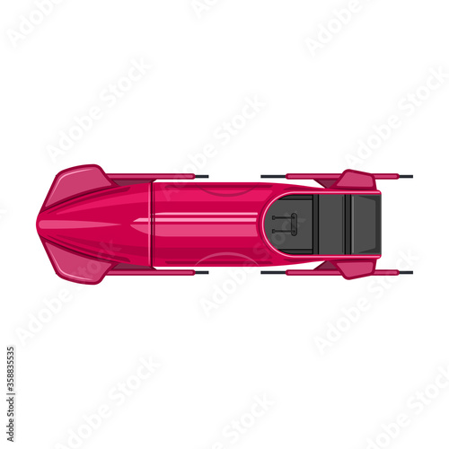 Bobsled vector icon.Cartoon vector icon isolated on white background bobsled.