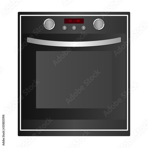 Oven vector icon.Cartoon vector icon isolated on white background oven.