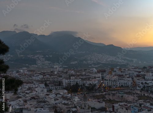 Tetouan in Northern Morocco with Rif Mountains in the background 