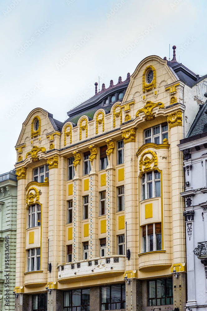 Fototapeta premium Architecture of the Main Square in the Old City of Bratislava, Slovakia