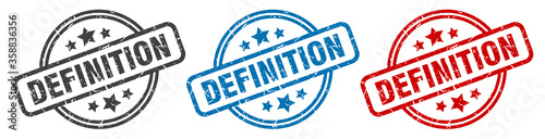 definition stamp. definition round isolated sign. definition label set